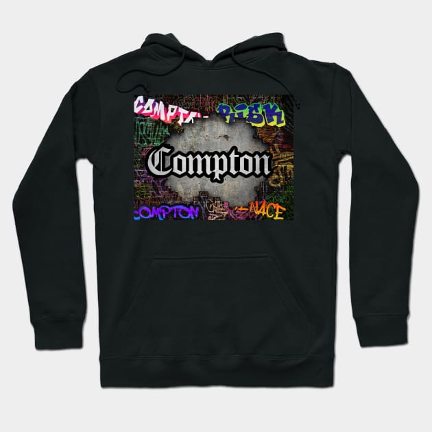 Compton Logo Hoodie by NatTheDesigner